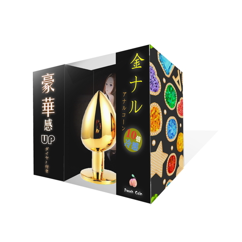 M-ZAKKA|金娜魯 豪華肛門栓塞 M 寶石肛塞 - 粉紅色