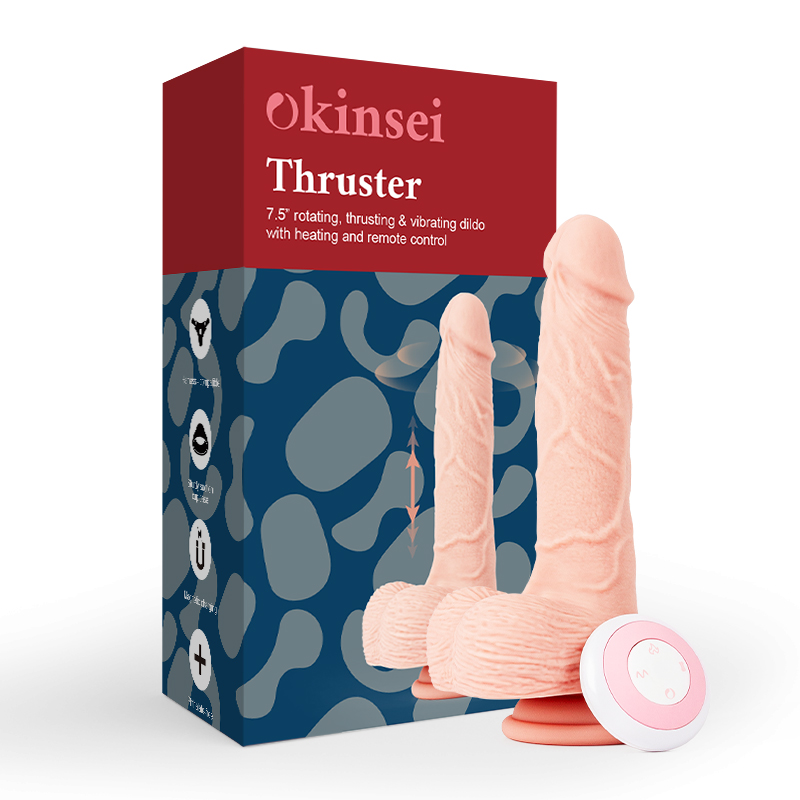 Okinsei|THRUSTER 金剛鑽 遙控伸縮抽插 逼真陽具 19cm