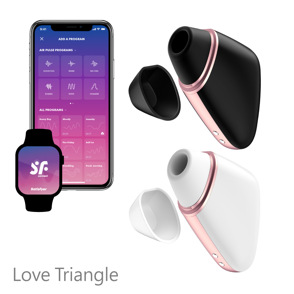 Satisfyer|德國 Love Triangle 智能便攜吸吮陰蒂震動器 - 白